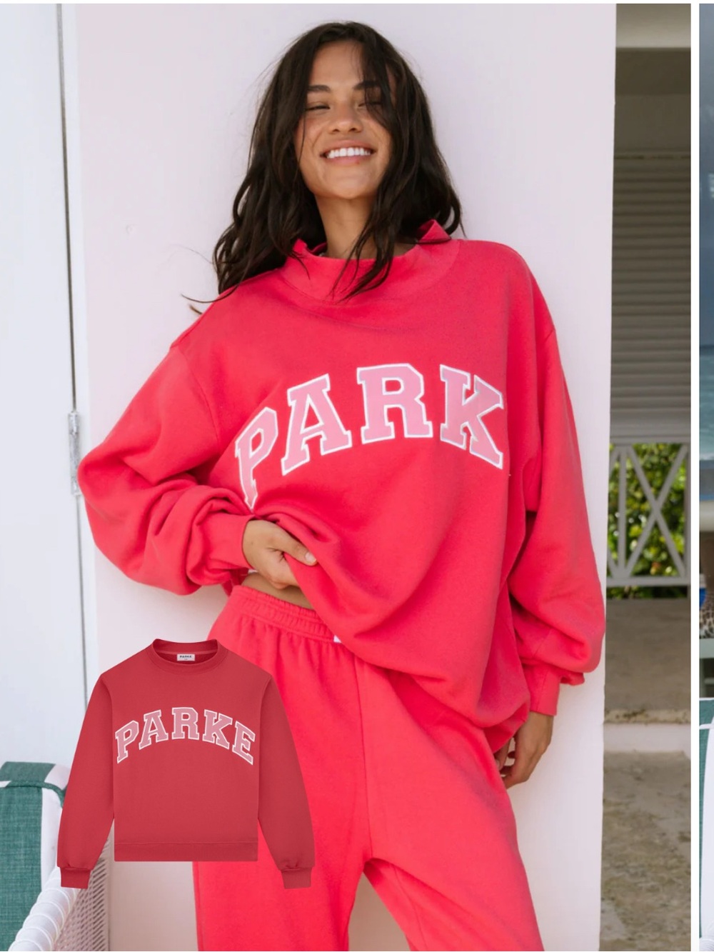 Parke Summerland Heritage Varsity Mockneck Sweatshirt L/XL
